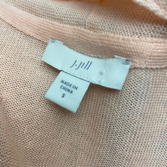 J Jill Pink Linen Blend Cardigan - Picture 5 of 8